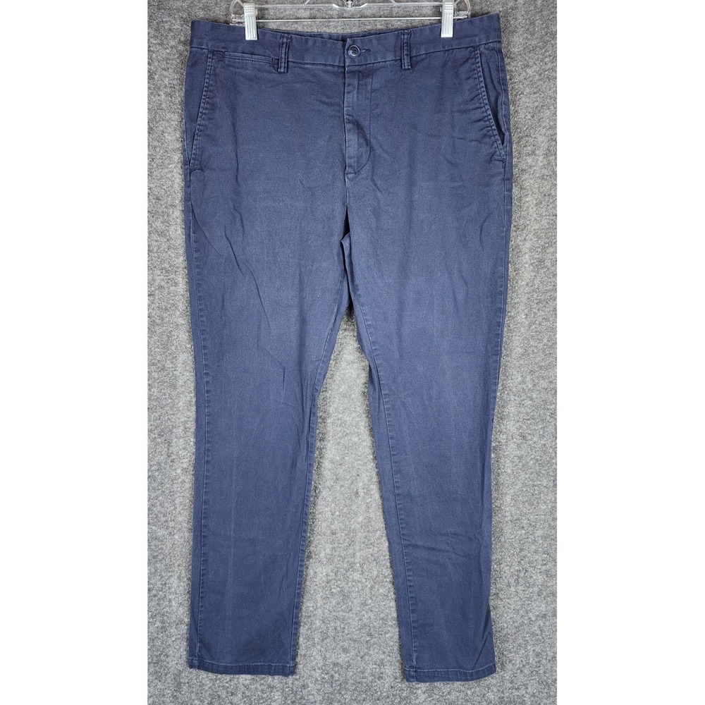 Old Navy Pants Mens 36x32 Ultimate Slim Navy Blue Built-In Flex EUC